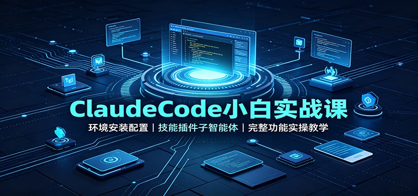 ClaudeCode小白实战课：环境安装配置，技能插件子智能体，完整功能实操教学-洛柒笔记