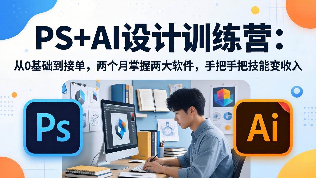 （17885期）PS+AI设计训练营：从0基础到接单，两个月掌握两大软件，手把手把技能变收入-洛柒笔记
