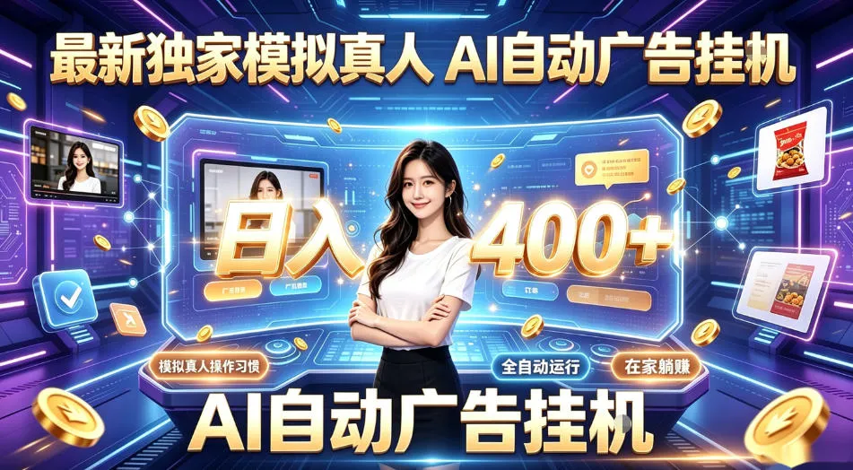 最新独家模拟真人，AI自动挂号挂G，日入400+，全程全自动运行，无需人工-洛柒笔记