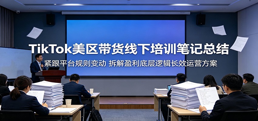 TikTok美区带货线下培训笔记总结：紧跟平台规则变动，拆解盈利底层逻辑长效运营方案-洛柒笔记