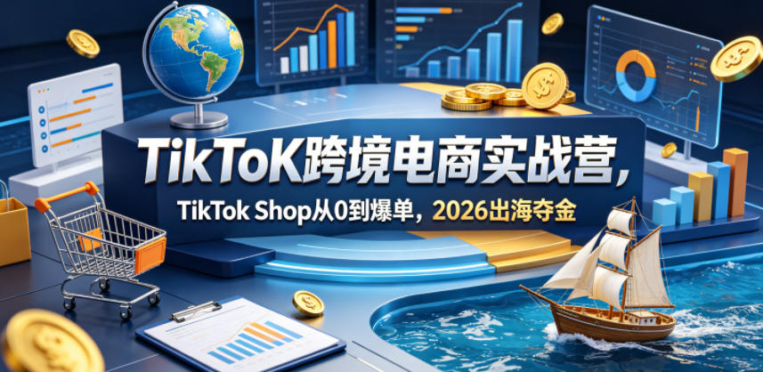 TikToK跨境电商实战营，TikTok Shop从0到爆单，2026出海夺金-洛柒笔记