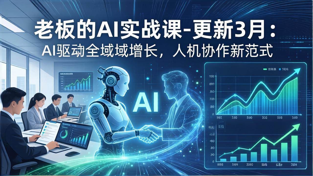（17772期）老板的AI实战课-更新3月：AI驱动全域增长，人机协作新范式，用AI提高企业效率、利润与竞争力-洛柒笔记