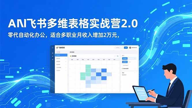 （16587期）AI+飞书多维表格实战营2.0：零代码自动化办公，适合多职业月收入增加2万元-洛柒笔记
