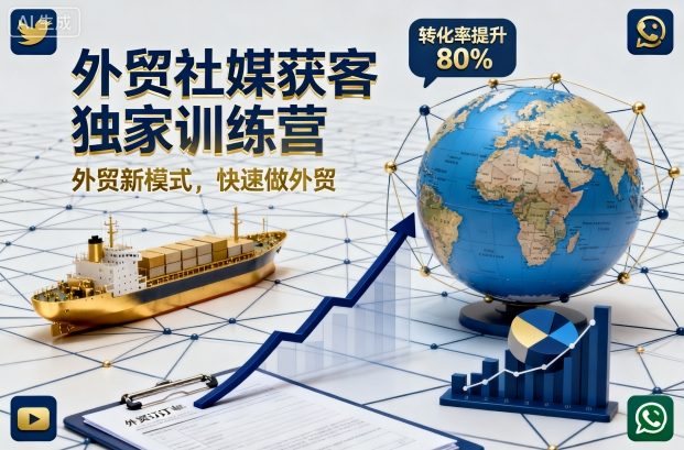 外贸社媒获客独家训练营，外贸新模式，快速做外贸（更新26年08月21日）-洛柒笔记