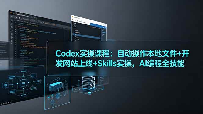 （19009期）Codex实操课程：自动操作本地文件+开发网站上线+Skills实操，AI编程全技能-洛柒笔记