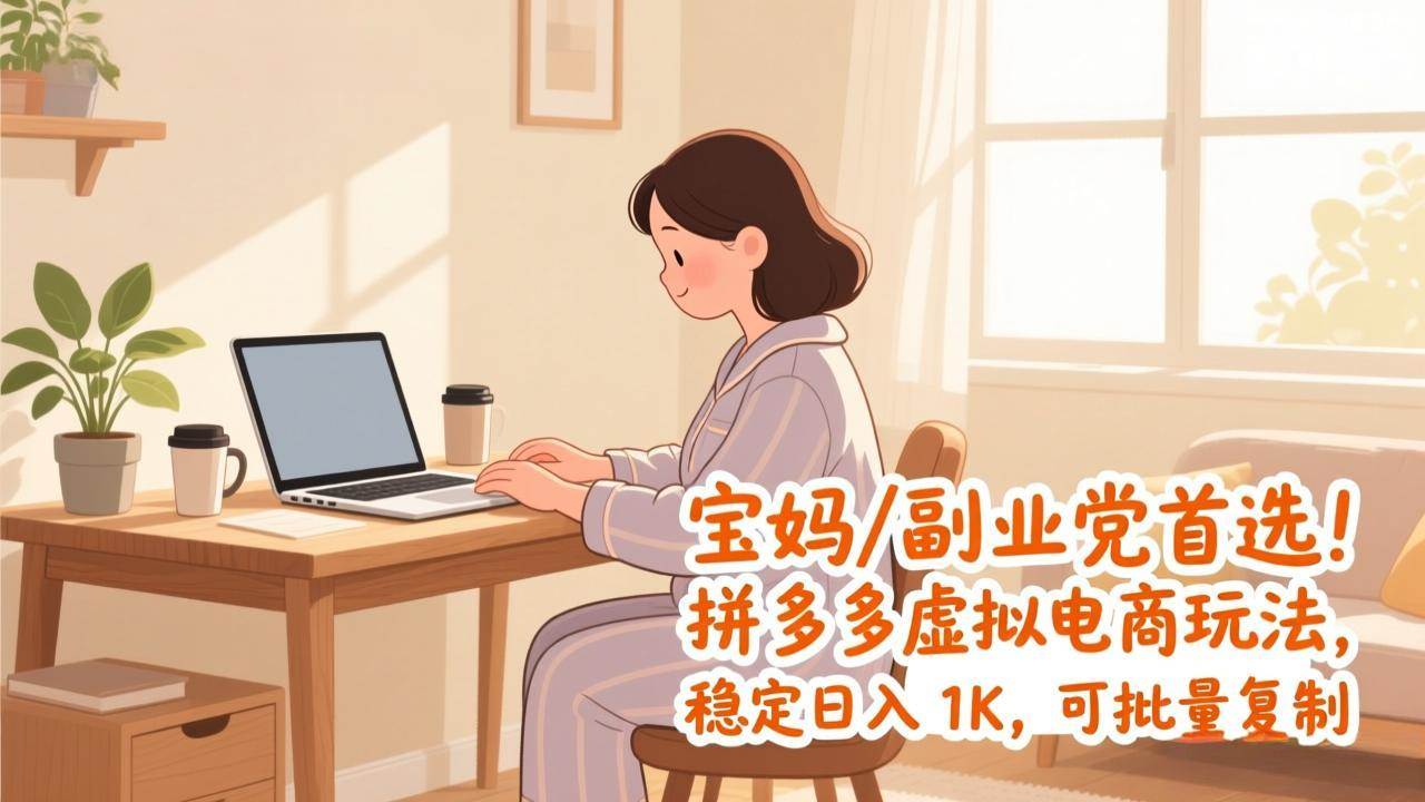 （17155期）宝妈 / 副业党首选！拼多多虚拟电商玩法，稳定日入 1K，可批量复制-洛柒笔记
