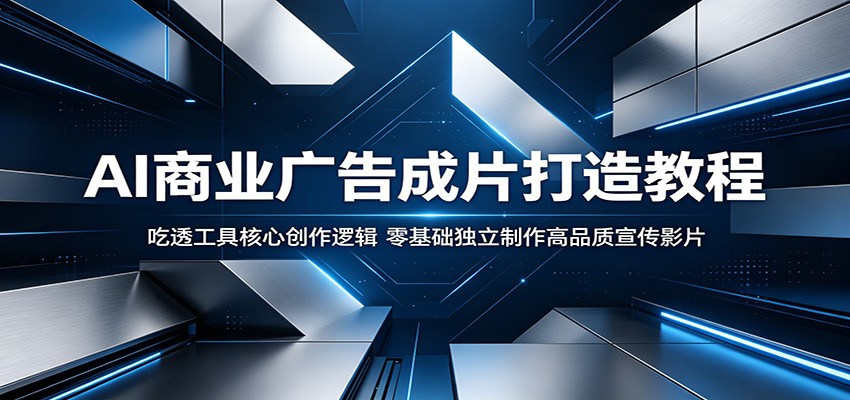 AI商业广告成片打造教程：吃透工具核心创作逻辑，零基础独立制作高品质宣传影片-洛柒笔记