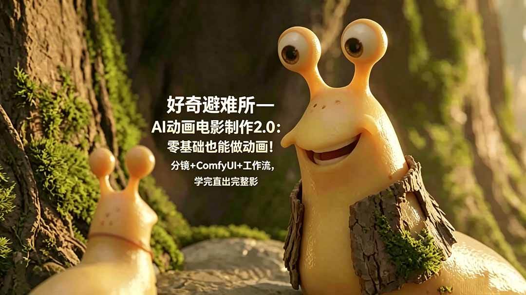 （18924期）好奇避难所—AI动画电影制作2.0：零基础也能做动画！分镜+ComfyUI+工作流，学完直出完整影片