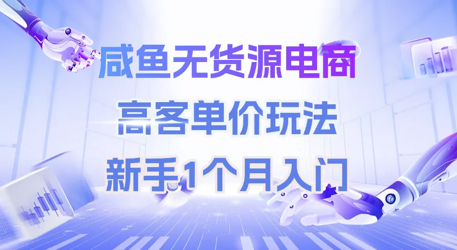 咸鱼无货源电商，高客单价玩法，新手1个月入门-洛柒笔记
