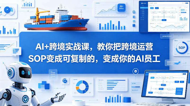 AI+跨境实战课，教你把跨境运营SOP变成可复制的，变成你的AI员工-洛柒笔记
