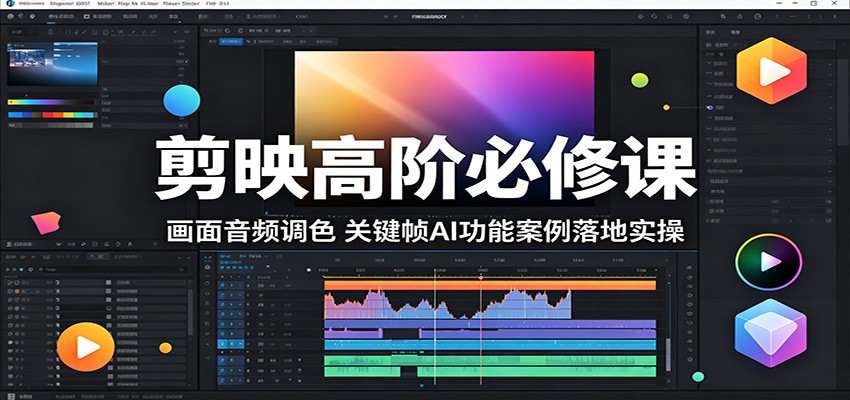 剪映高阶必修课：画面音频调色，关键帧AI功能案例落地实操-洛柒笔记