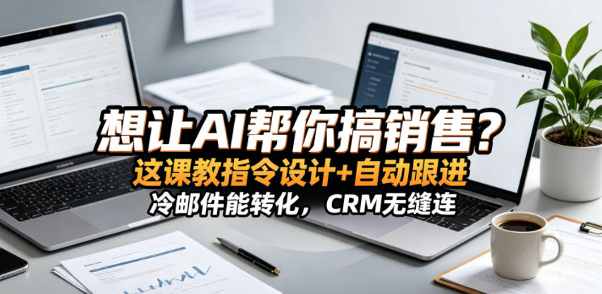 想让AI帮你搞销售？这课教指令设计+自动跟进，冷邮件能转化，CRM无缝连！【原创双语字幕】-洛柒笔记