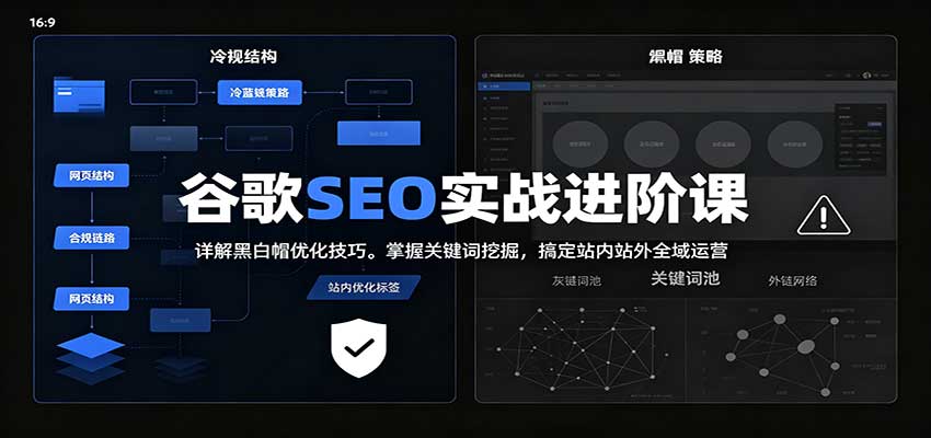 2026谷歌SEO实战进阶课：详解黑白帽优化技巧，掌握关键词挖掘，搞定站内站外全域运营-洛柒笔记