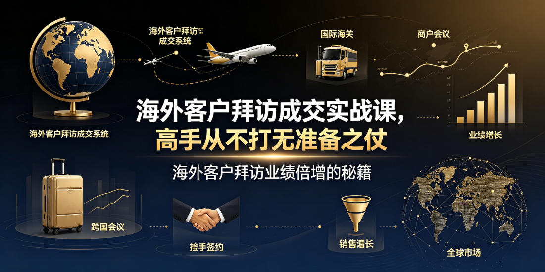 海外客户拜访成交实战课，高手从不打无准备之仗，海外客户拜访业绩倍增的秘籍-洛柒笔记