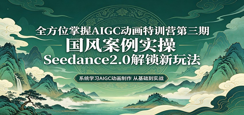 零基础AIGC动画精通第三期：国风案例实操，Seedance2.0解锁新玩法-洛柒笔记