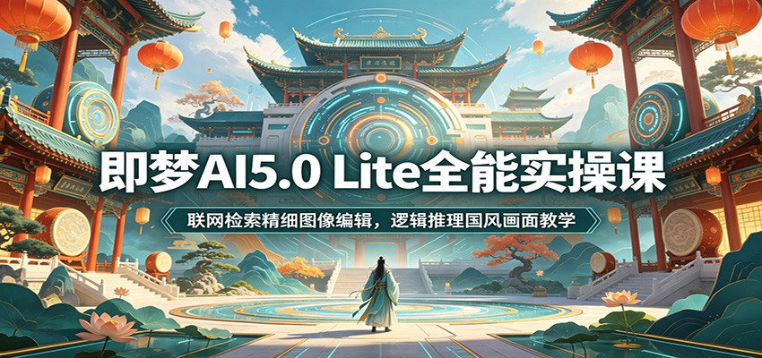 即梦AI5.0 Lite全能实操课：联网检索精细图像编辑，逻辑推理国风画面教学-洛柒笔记