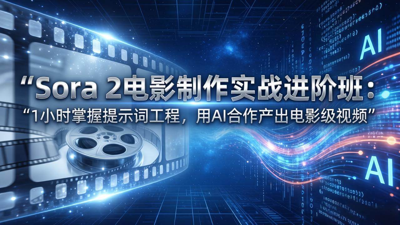 （17679期）Sora 2电影制作实战进阶班：1小时掌握提示词工程，用AI合作产出电影级视频-洛柒笔记