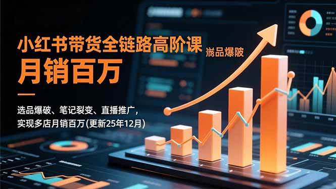 （16842期）小红书带货全链路高阶课，选品爆破、笔记裂变、直播推广，实现多店月销百万(更新25年12月)-洛柒笔记