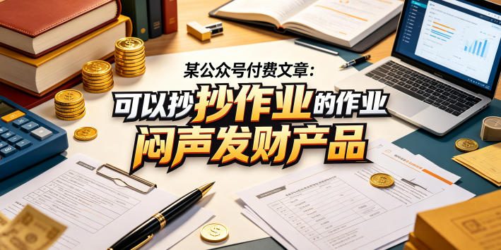 某公众号付费文章：可以抄作业的闷声发财产品-洛柒笔记