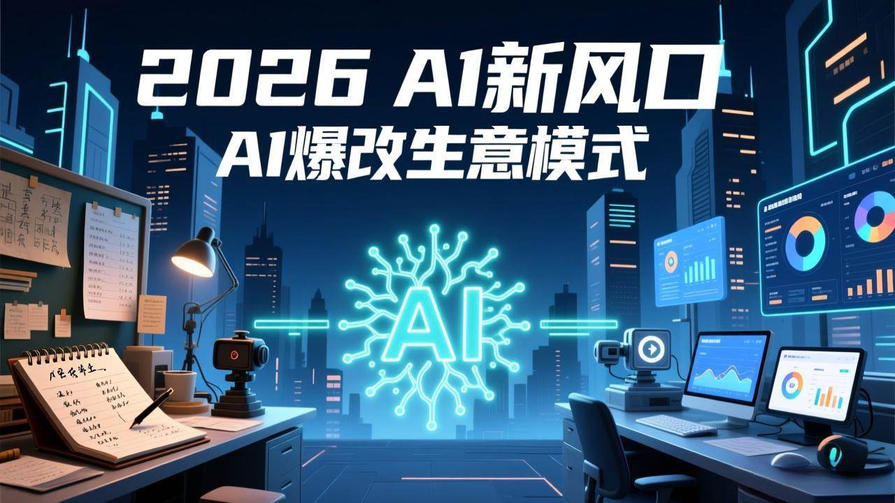 （17478期）2026年AI创富新风口，用人工智能爆改你的生意模式，从短视频到直播全面降本增效抢占先机-洛柒笔记