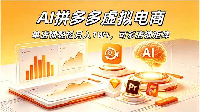 （18987期）AI拼多多虚拟电商，单店铺轻松月入1W+，可多店铺矩阵-洛柒笔记