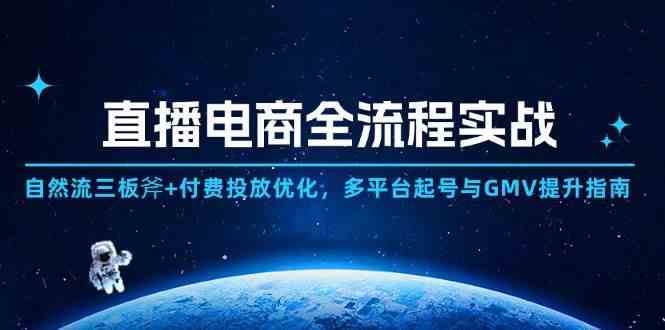 直播电商全流程实战：自然流三板斧+付费投放优化,多平台起号与GMV提升指南-洛柒笔记