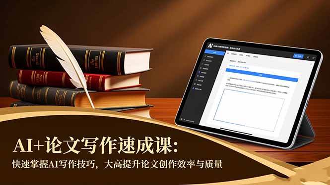 （16568期）AI+论文写作速成课：快速掌握AI写作技巧，大幅提升论文创作效率与质量-洛柒笔记