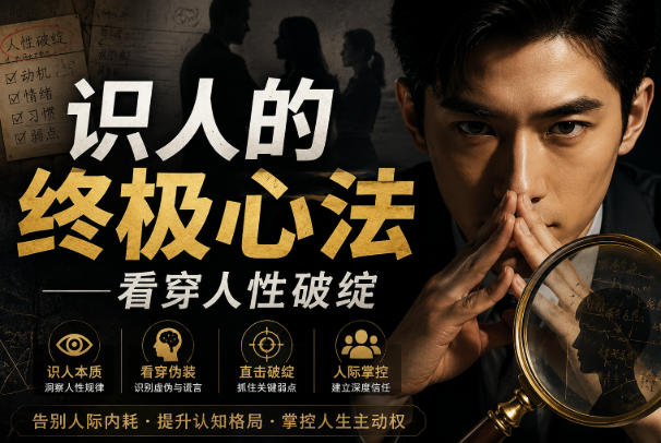 付费文章：识人的终极心法——看穿人性破绽-洛柒笔记