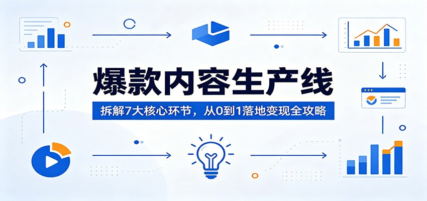 爆款内容生产线：拆解7大核心环节，从0到1落地变现全攻略-洛柒笔记