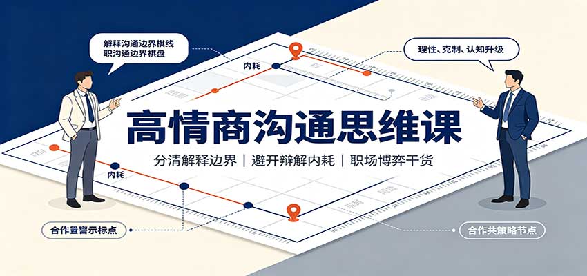 高情商沟通思维课：分清解释边界，避开辩解内耗，职场博弈干货-洛柒笔记