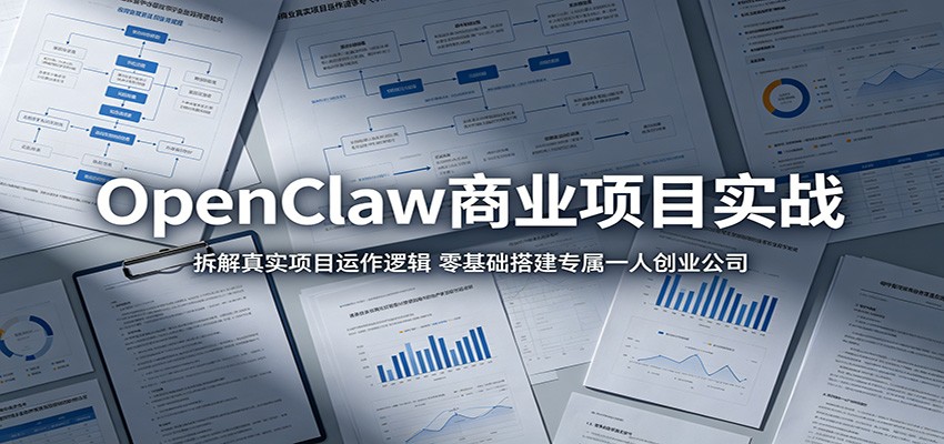 OpenClaw商业项目实战：拆解真实项目运作逻辑，零基础搭建专属一人创业公司-洛柒笔记