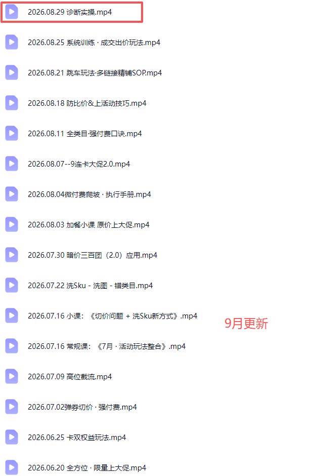 （20158期）拼多多实战特训营(更新26年0831)：不管是新手入门或老商家冲量，都有实操方法，跟着学，少走弯路-洛柒笔记
