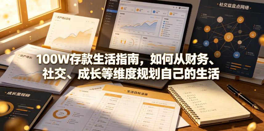 付费文章：100W存款生活指南，如何从财务、社交、成长等维度规划自己的生活-洛柒笔记
