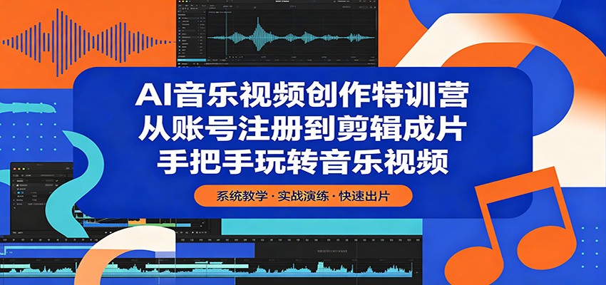 AI音乐视频创作特训营：从账号注册到剪辑成片，手把手玩转音乐视频-洛柒笔记