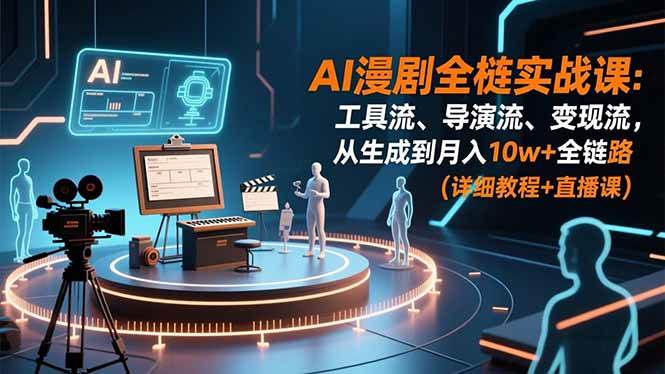 （16776期）AI漫剧全栈实战课：工具流、导演流、变现流，从生成到月入10w+全链路 (详细教程+直播课)-洛柒笔记