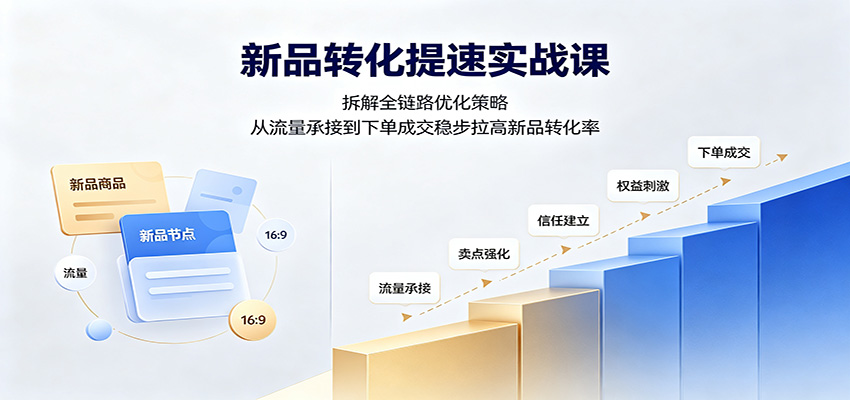 新品转化提速实战课：拆解全链路优化策略，从流量承接到下单成交稳步拉高新品转化率-洛柒笔记