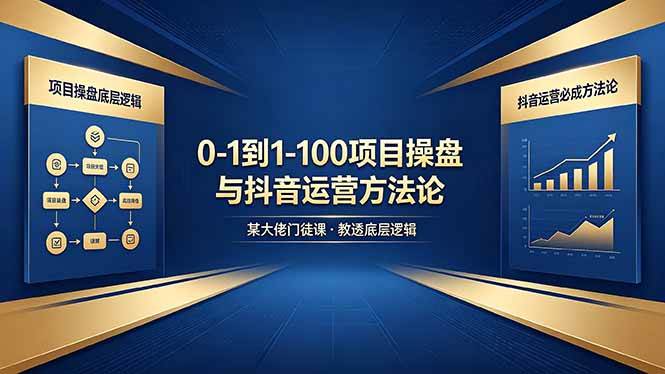 （18382期）0-1到1-100怎么建？某大佬门徒课教透项目操盘底层逻辑+抖音运营必成方法论-洛柒笔记