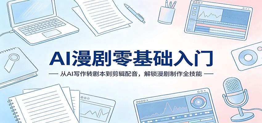 AI漫剧零基础入门：从AI写作转剧本到剪辑配音，解锁漫剧制作全技能-洛柒笔记