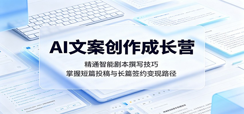 AI文案创作成长营：精通智能剧本撰写技巧，掌握短篇投稿与长篇签约变现路径-洛柒笔记