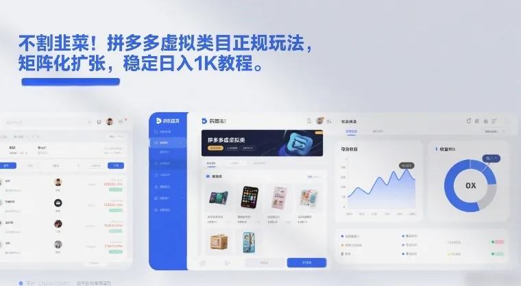 不割韭菜！拼多多虚拟类目正规玩法，矩阵化扩张，稳定日入1K教程-洛柒笔记