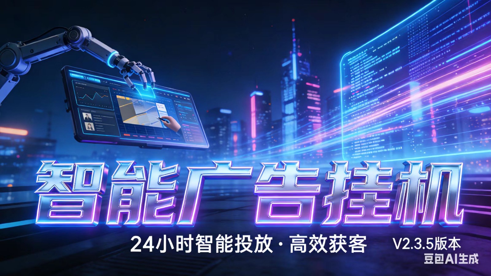 AI 广告云挂机 · 全域流量变现平台-洛柒笔记