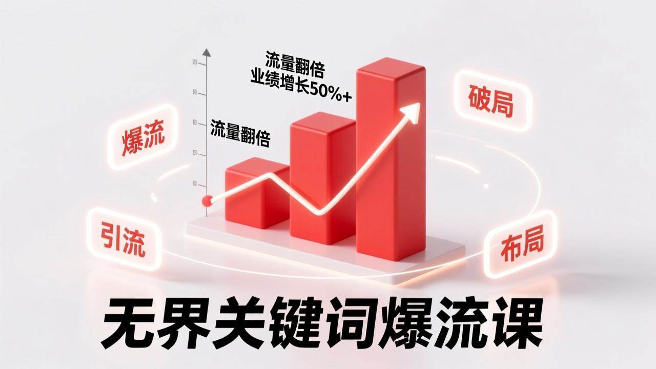 （17063期）无界关键词爆流课，破局布局逻辑、阶段精准引流，实现流量翻倍，店铺业绩增长50%+。-洛柒笔记