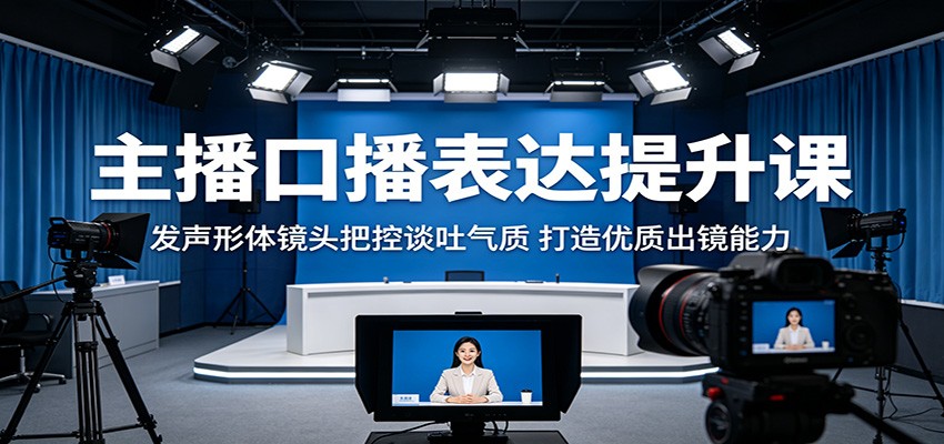主播口播表达提升课：发声形体镜头把控谈吐气质，打造优质出镜能力-洛柒笔记
