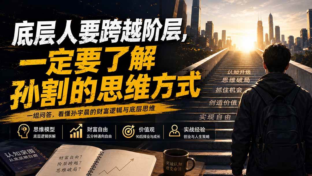（20040期）付费文章：底层人要跨越阶层，一定要了解孙割的思维方式-洛柒笔记