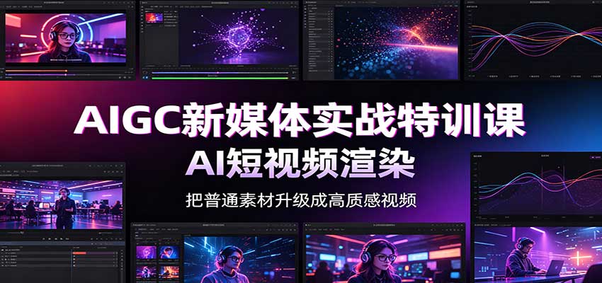 AIGC新媒体实战特训课：工具入门实操，AI短视频渲染，数字人商业视频制作-洛柒笔记