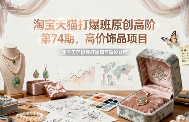 淘宝天猫打爆班原创高阶第74期，高价饰品项目-洛柒笔记