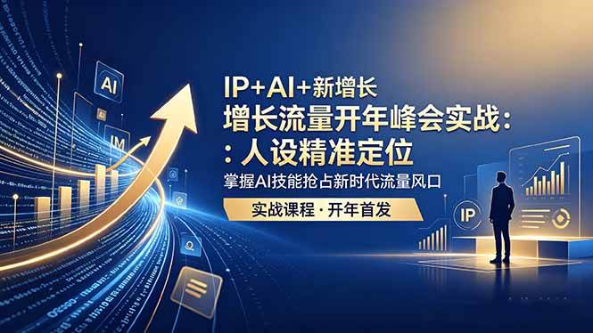 （18530期） IP+AI+新增长 流量开年 峰会实战：人设精准定位 掌握AI技能抢占新时代流量风口-洛柒笔记