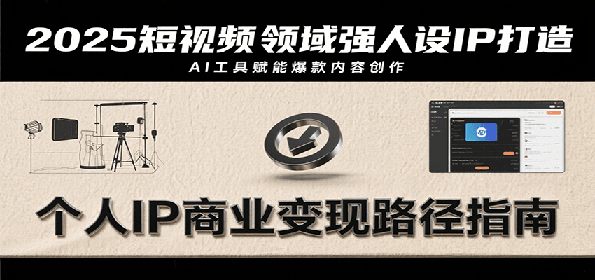 2025短视频领域强人设IP打造，结合爆款案例与AI工具应用，从个人出镜到商业成交转化-洛柒笔记