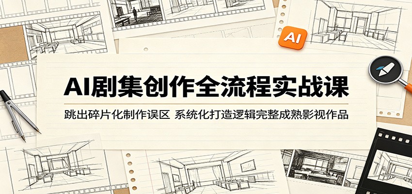 AI剧集创作全流程实战课：跳出碎片化制作误区，系统化打造逻辑完整成熟影视作品-洛柒笔记