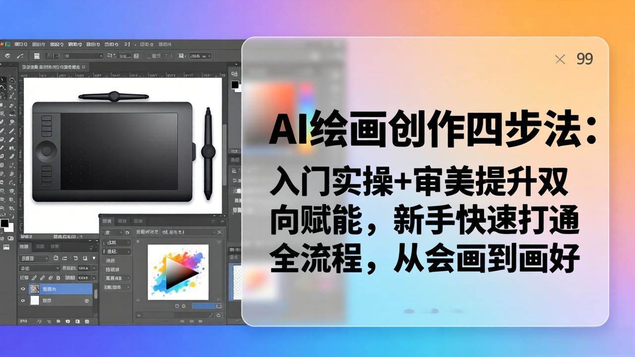 （18166期）AI绘画创作四步法：入门实操+审美提升双向赋能，新手快速打通全流程，从会画到画好-洛柒笔记